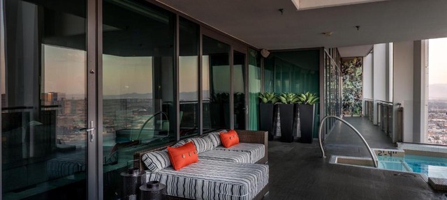 $10 million penthouse with jacuzzi on balcony in Las Vegas