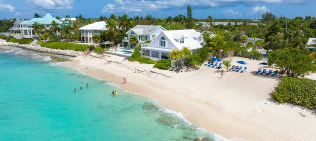 7 Mile Beach views from the Roof terrace. Luxury Condo with Private Beach Club in West Bay