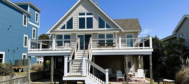 CH1605- SoundFront 4 BRs, Boat Dock, Com Pool, Tennis, Dog Friendly. in Kill Devil Hills