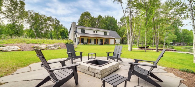 Fire Pit & Lake Views: Cozy Crooked River Retreat! in Alanson
