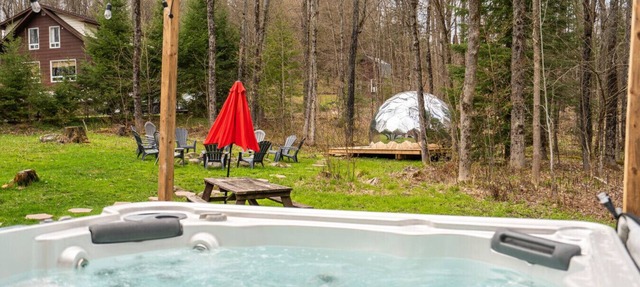 Near Beach & Golf! Sleeps 10! Sauna, Hot Tub, Gym in Algonquin Highlands