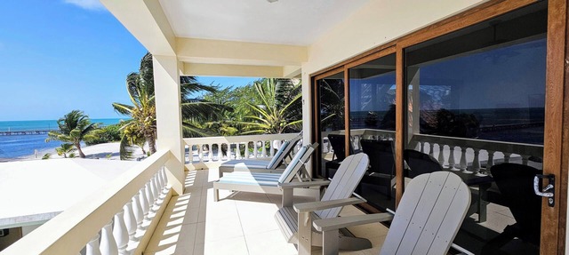 Ocean’s Edge 2B – Second-Floor Beachfront Condo with Caribbean Views in Ambergris Caye