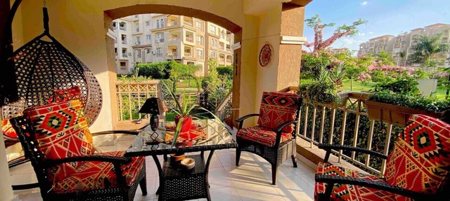 Spacious 3BR Garden Retreat in Madinaty | Private Patios & A/C in Second New Cairo