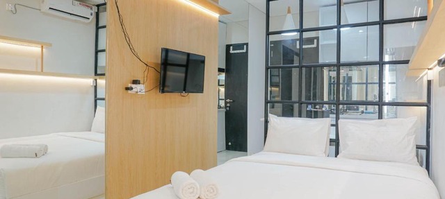 Spacious and Modern Studio Apartment at Atlanta Residences By Travelio in Depok