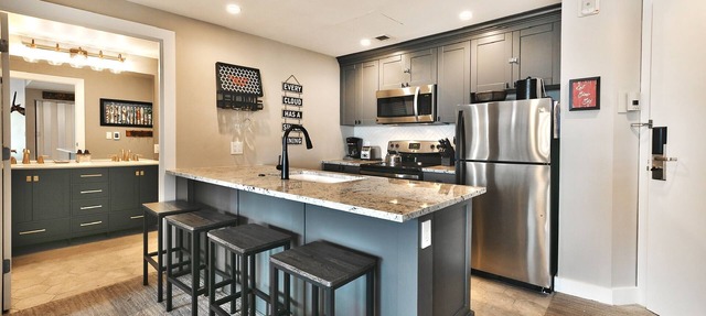 Your own balcony, full kitchen in Canyons Village by RedAwning in Park City